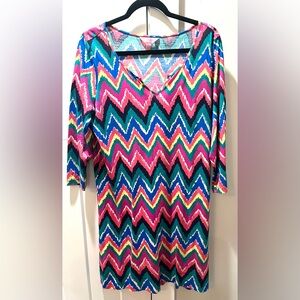 Lilly Pulitzer Multicolor Chevron Tunic Dress